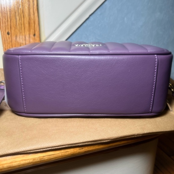 NWT Coach Jes Amethyst Crossbody Bag Dual Zip with Coach Charm - Picture 12 of 13